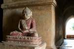 Buddha image in the lotus position in the temple Dhammayan Gyi, Bagan, Burma.