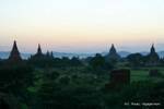Twilight colors on stupas Ancient Bagan, Bagan, Burma.
