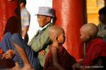 Face-to-face novices, Shwezigon Temple Bagan, Burma.