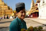 Mangoes for sale, Shwezigon Temple, Bagan, Burma.