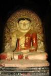 Ancient Buddha (bhumisparsa mudra) Maha Bodhi Temple, Bagan, Burma.