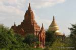 Temple behind the stupa of Dhammayazika pagoda, Bagan, Burma.