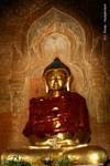 A Buddha statue in the Dhammayazika pagoda, Bagan, Burma.