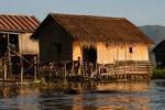Traditional house Intha, Inle Lake, Burma.