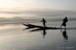 The race of Inthas lake in the early morning, Inle Lake, Burma.