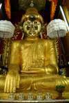 Great Buddha wooden Shwe Yan Pyay monastery, Inle Lake, Burma.