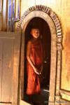 Young monk in the doorway, Shwe Yan Pyay monastery, Inle Lake, Burma.