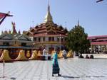 Daw U Pagoda Phaung Kyaung views from its terrace, Inle Lake, Burma.