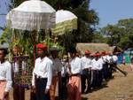 The relic and processionary parade in Taung To, Inle Lake, Burma.