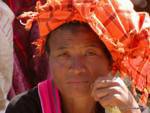 The look of pensive woman Pa-o, Inle Lake, Burma.