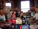 Potluck at the factory, Inle Lake, Burma.