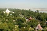 View of Mingun Pagoda and Hsinbyume, Mandalay, Burma.