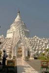 Pagoda Myatheindan or Hsinbyume, built in 1816, Mingun, Mandalay, Burma.