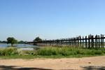 U Bein Bridge architecture, Lake Taungthaman, Mandalay, Burma.