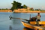 Long-tail on the Irrawaddy, Mandalay, Burma.