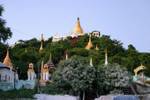 Mandalay, temple and stupas on Sagaing Hill, Burma.