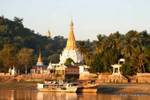 Arrival at the port Sagaing, Burma.