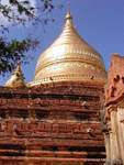 Mahamuni Pagoda, overlooking the golden stupa, Mandalay, Burma.