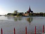 Royal City, fort seen from the moat, Mandalay, Burma.