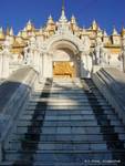 Stairs to enter the Kuthodaw Pagoda, Mandalay, Burma.