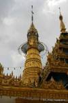 Top of the stupa Botataung Pagoda, Yangon, Burma.