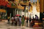 Walk in the magnificence of the Shwedagon Pagoda, Rangoon, Burma.