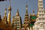 View of the tazaung Hsandawdwin, Shwedagon Pagoda, Rangoon, Burma.