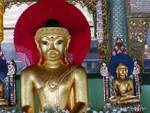 Buddha Red Halo, Sule Pagoda, Rangoon, Burma.