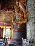 Fabulous animals carved and bell Maha Gantha, Shwedagon Pagoda, Rangoon, Burma.