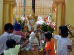 Family Devotion, Shwedagon Pagoda, Rangoon, Burma.