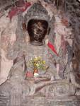 Representation of a Buddha with a black head, nineteenth century, archaeological site Saga, Burma.