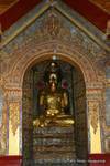 Buddha in a richly decorated niche, Hpaung Daw U Pagoda, Inle, Burma.