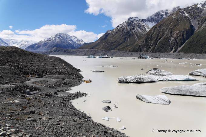 Landscape, Tasman Lake, Canterbury - New Zealand