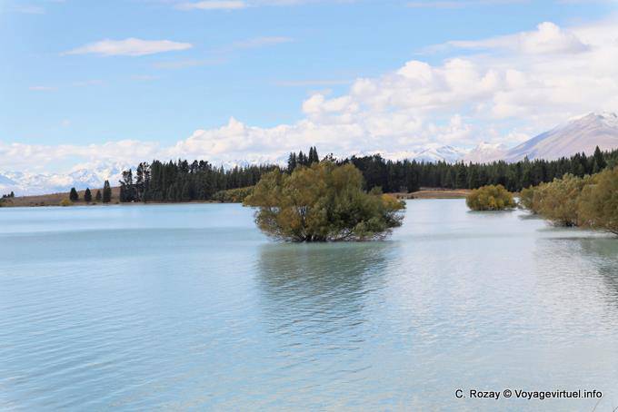 The feet in water, Lake Tekapo, Canterbury - New Zealand