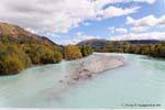 Glacial river, Waitaki River, Canterbury, New Zealand.