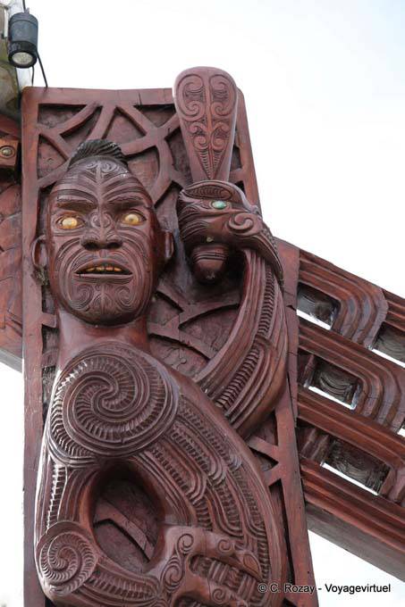 Maori Carving, Tamatekapua, Rotorua - New Zealand