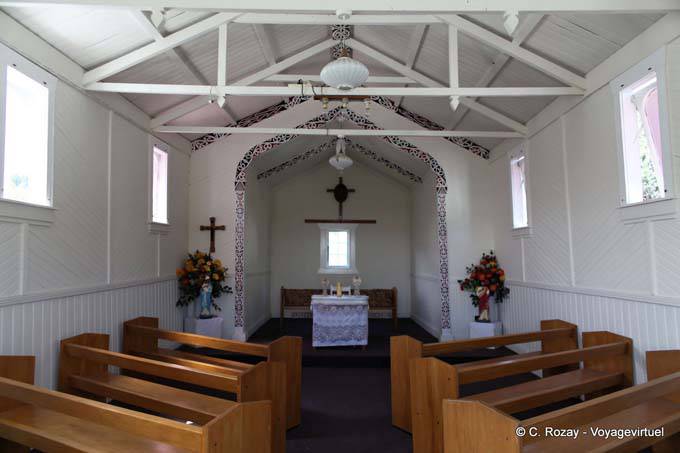 Inside the Maori Catholic Church, Whakarewarewa Thermal Village, Rotorua - New Zealand