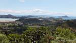 Panorama from the heights of peninsula, Coromandel, New Zealand.
