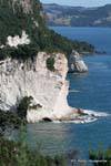 Cliffs on the road to Cathedral Cove, Hahei, Coromandel, New Zealand.