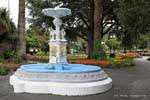 Clive Square, Napier, Fountain colorful, East Coast, New Zealand.