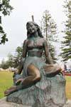 Bronze statue of Pania of the Reef, Napier, New Zealand.