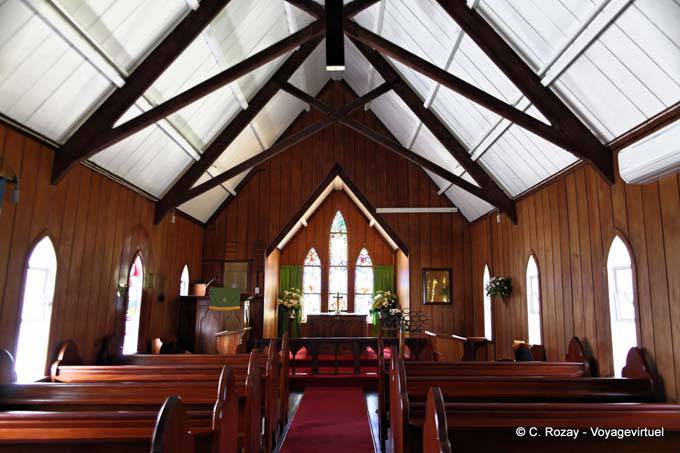 Interior view, St James Anglican Church, Kerikeri, Northland - New Zealand