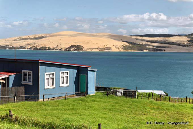 Blue house, Oponomi, Hokianga Harbour, Northland - New Zealand