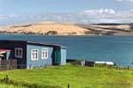 Blue house, Oponomi, Hokianga Harbour, Northland, New Zealand.