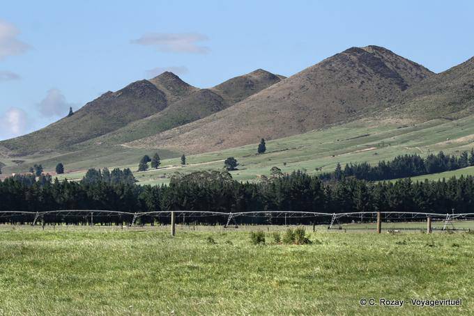 Gentle hills, Lowther Road From Te Anau to Lumsden, Southland - New Zealand