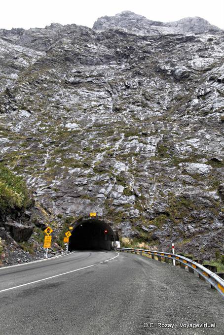 Homer Tunnel entrance, Road to Milford Sound Te Anau, Southland - New Zealand