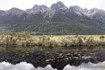 Mirror Lakes Eglinton River Road to Milford Sound Te Anau, Southland, New Zealand.