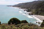 The beaches of the coast from Irimahuwhero Viewpoint, Paparoa Park Irimahuwhero, Westcoast, New Zealand.