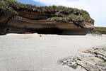 Geological formation on the pebbly beach, Paparoa Park, Truman Track, Westcoast, New Zealand.