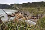 Collapse towards Dolomite Point, Punakaiki, Westcoast, New Zealand.